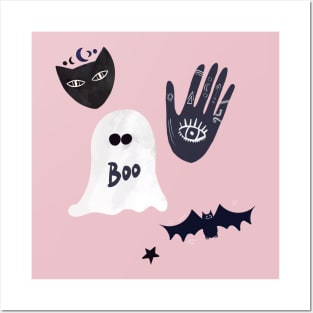 Cute Mystical Halloween Illustrations Posters and Art